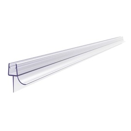 Shower Seal Floor Seal 80 cm for Shower Door Bath Attachment Shower Cubicle 5 mm 6 mm Glass Thickness Plastic Transparent