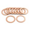 sourcing map Washers Flat Sealing Ring 22 mm Inner Copper