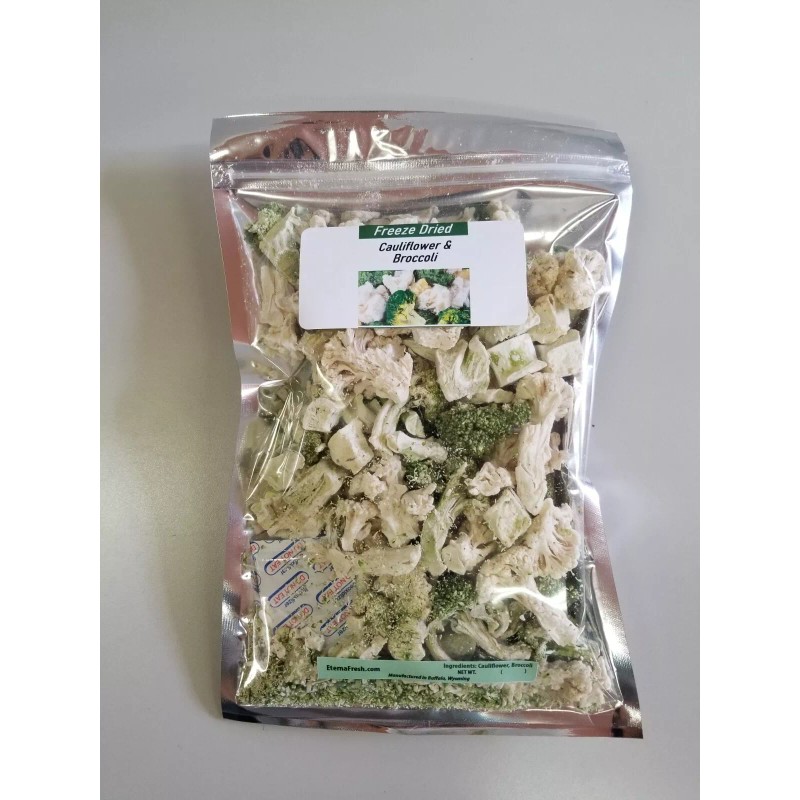 Eterna Fresh Freeze Dried Broccoli and Cauliflower Camping Hiking Survival