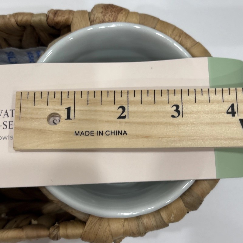 SOHO LOFT Serving Tray Cups 3 Compartment Woven Water Hyacinth