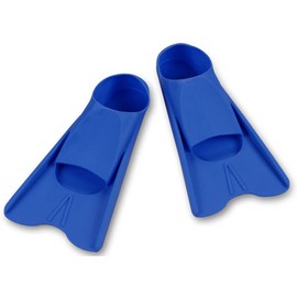 DRUNA Swimming Fins Short for Swimming, Diving and Pool Training Short Fins Unisex (Blue, 34/35)