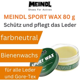 Meindl Leather MegaPack Sportwax + Waterproofer + Leather Brush, Leather Care Shoe Care for All Leather Shoes, transparent