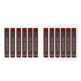 PATIKIL Brown Oil Pastels, 12Pcs Soft Oil Crayons Creamy Pastels Stick Art Supplies for Art Painting Drawing Blending Graffiti for Artists Beginners