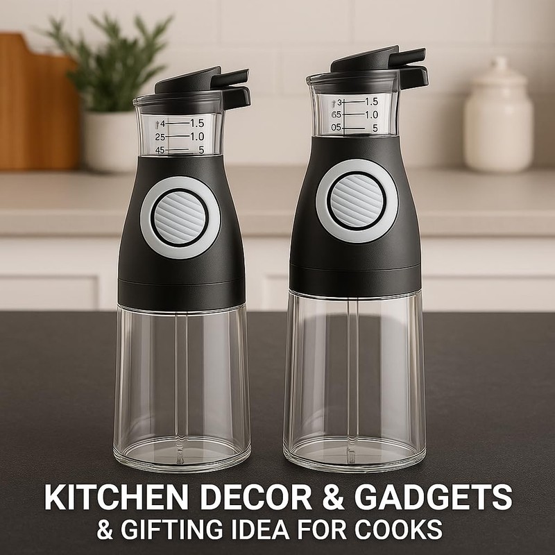 Belwares Oil and Vinegar Dispenser Set with Measuring Cup -