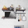 MaxxCloud Electric Oven Holders, Microwave Oven Rack Kitchen Shelf, Black