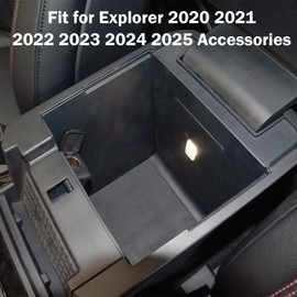 TACOBRO Center Console Organizer Tray Compatible with Ford Explorer 2020 2021 2022 2023 2024 2025 Accessories Armrest Glove Box Secondary Storage Divider Insert ABS Materials