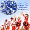 Hooshing 2 Pack Cheerleading Pom Poms Holographic Blue and Silver