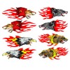 ULTECHNOVO 8pcs Flame Theme Car Sticker Auto Decal Reflection Lion