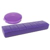 Tupperware 7 Day Pill Keeper Divided Organizer Round Clamshell Purple