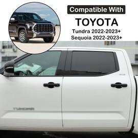 Car Exterior Door Handle Bowl Trim Cover Compatible with Toyota Tundra 2022+/Sequoia 2023+/Tacoma 2024+/4Runner 2025+, Front Rear Door Grab Pull Handle Cup Bowl Scratch Protector Sticker Accessories