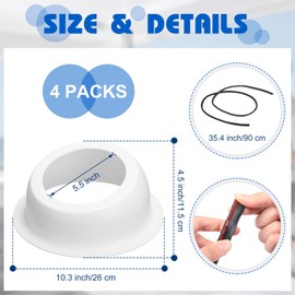 Amylove 4 Pcs Universal Angled Speaker Enclosures Boxes 6.5 Inch Pods Surface Mount with 2 Rubber Strip for Install Speakers or Smaller Custom Mount Door Kick Panel Rear Deck, Hole Cut (White)