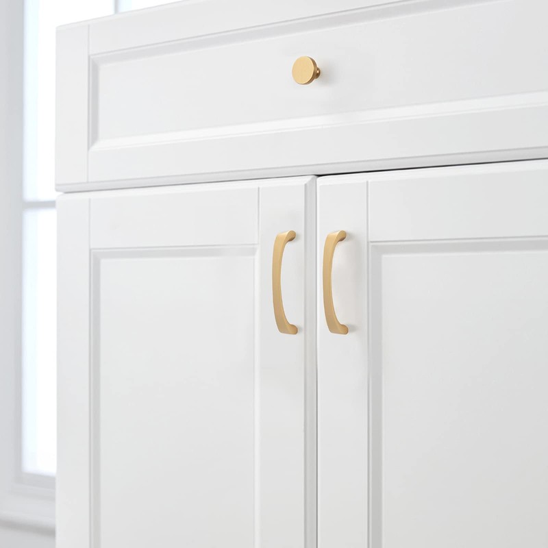 WEAVERBIRD 10 Pack Cabinet Handles Gold 3-3/4" Aluminum Alloy Drawer