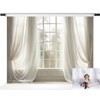 Kate White Curtain Backdrops Window Photo Background Interior Room Family