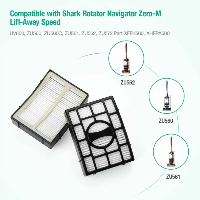 Filter Accessories For Shark UV650, ZU560, ZU560C, ZU561, ZU562, ZU572
