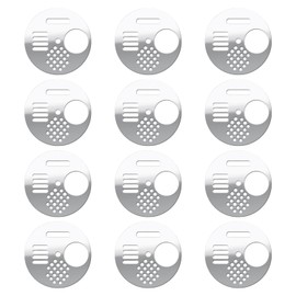 OTOTEC 12PCS Beehive Entrance Gate Stainless Steel Bee Hive Nuc Box Entrance Disc Bee Nest Door Beekeeping Tool Equipment Beehive Tool Disc Diameter 6.8cm