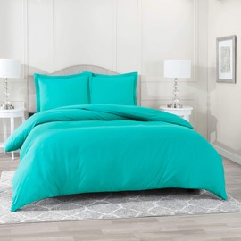 Nestl California King Duvet Cover Sets Teal - Soft Duvet Cover California King, 3 Piece Double Brushed Duvet Cover with Button Closure, 1 Cal King Duvet Cover 104x98 inches and 2 Pillow Shams