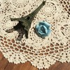 Beige 11x17 Inch Oval 100% HANDMADE Crochet Lace Placemats Doilies
