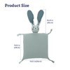 Sage Green Organic Cotton Muslin Bunny Lovey Security Blanket 11"