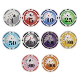 100 Yin Yang Poker Chips 11.5 Gram 8 Stripe - Pick Your Denominations