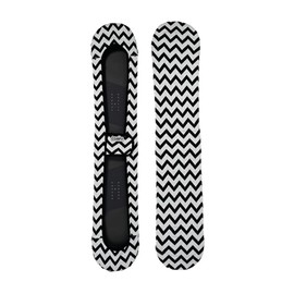Comfy Knit Case, Zigzag, S/M (Fits up to 60.2 inches (153 cm), Snowboard Sole Cover, Sole Guard, Edge Guard, Board Case, Outdoor, Zigzag, Snowboarding, Black, White, Black, White, Men's, Women's,