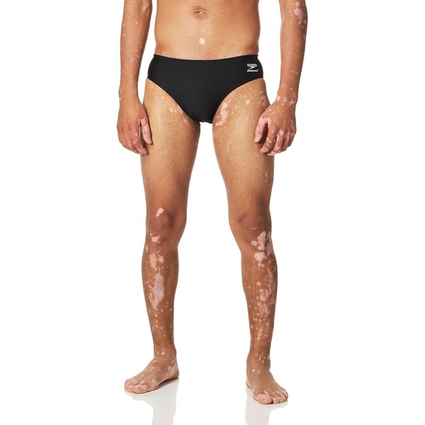 Speedo mens Brief Endurance+ Solid Adult Swimsuit, Speedo Black, 34 US