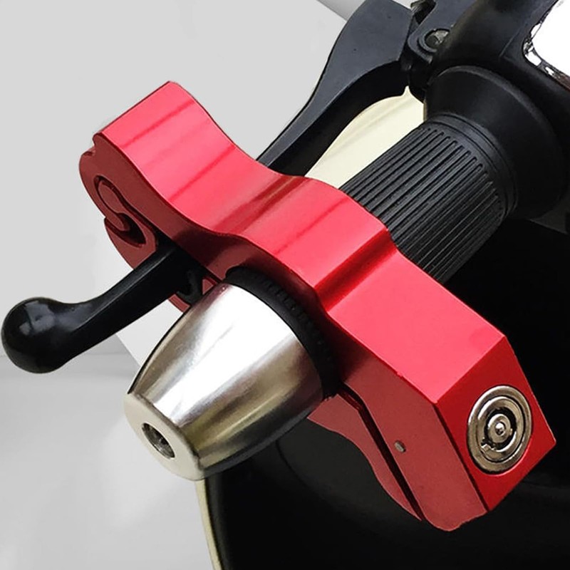 Quixotical Universal Motorcycle Lock with Key, Motorcycle Grip Brake Throttle