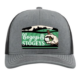 Bogeys And Stogies Golf Hat - Funny Golf Hats For Men - Fathers Day Gift For Husband Dad - Christmas Birthday Valentines Retirement Gifts For Him Uncle - Stocking Stuffer Richardson 112 Trucker Hat