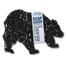 Soap Savers for Bar Soap/ShampooConditioner Bars, Made in USA by Luxiny | Lifts Bars in Soap Dishes & Shower Soap Holders | Handmade Soap Lasts Longer | Bars Dry Between uses (Black Bear)