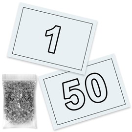 VERY IMPORTANT RUNNER - Race Numbers with Safety Pins - Pretex Paper 90g A5 for Sports, Marathon, Athletics - Race Number Run for Events - Highly Visible & Easy to Attach (1-50)