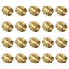 PATIKIL 3/16" ID Compression Sleeve Ferrules, 20 Pack Brass Sleeve
