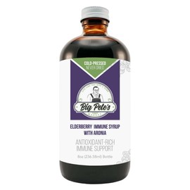 Big Pete's Elderberry Immune Syrup with Aronia-Cold Pressed, Never Dried, Antioxidant Rich Immune Support 8oz, 236.58ml