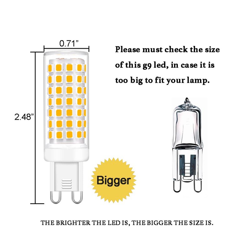 Yosenmi Dimmable G9 Led Bulb 5W, 40W Halogen Equivalent, Warm