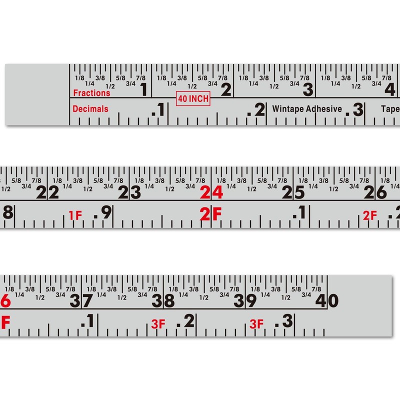WIN TAPE Workbench Ruler Adhesive Backed Tape Measure - 40