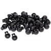 Tupalizy Plastic Round Spring Loaded Toggle Stopper Black Single Hole
