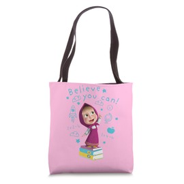 Masha and the Bear. Believe you can! Tote Bag