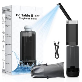 SoulBay Portable Bidet Travel, Electric 400ml Large Capacity Rechargeable Personal Toilet Handheld Sprayer Bidet with Max 680ml/Min High Pressure, Waterproof, Your Hygiene On-The-Go