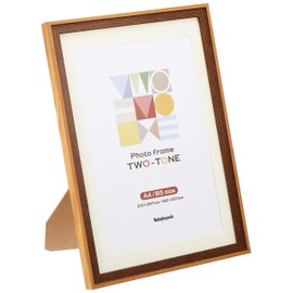 Nakabayashi F-TMS-411-BR Two-Tone Photo Frame, A4/B5 Brown