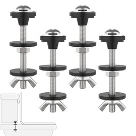 4PCS Toilet Tank to Bowl Bolts Kit Universal Fit Stainless Steel Bolts with Extra Long Nuts, Rubber and Metal Washers for Easy Toilet Installation and Durable Mounting