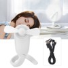 Electric Versatile Small Portable Fan USB Rechargeable Handheld MultiFunctional Cooler(White