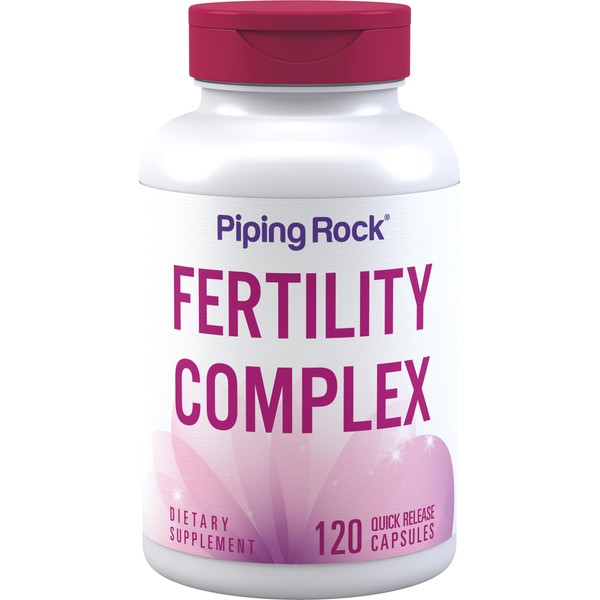 Fertility Supplements for Women | 120 Capsules | Complex Blend with Damiana, Chasteberry, & Ginseng | Prenatal Vitamin | Non-GMO, Gluten Free | by Piping Rock