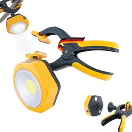 SCHWAIGER WLK250 Work Light Clip Light Work Lamp Clip Light LED Spotlight Construction Site Workshop 360° Rotatable Fixable Yellow Black