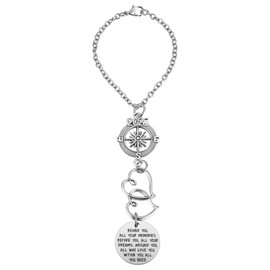 Rear View Mirror Car Charm for Her Graduation, Behind You All Your Memories Car Charm, High School College Grad Gift, 2025 Graduation Gift for Daughter Niece Sister