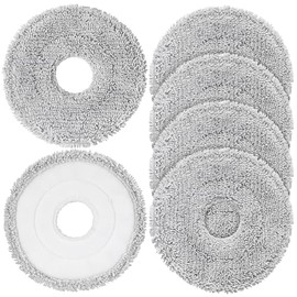 6-Pack Mop Pads for Dreame L40 Ultra/X40 Ultra/X50 Ultra/L50 Ultra/L10S Ultra/ L10s Pro Ultra Heat/L10S Ultra Gen2/L40S Ultra/X30 Ultra/L10 Ultra Robot Vacuum, Washable Microfiber Replacement Pads