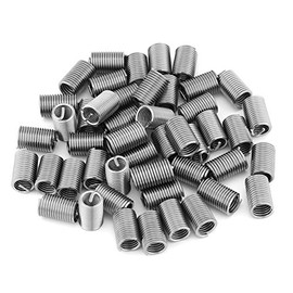 50pcs Stainless Steel Thread Repair Insert M6 x 1.0 x 3D Length,Helicoil Screw Thread Repair Insert Wire Thread Insert