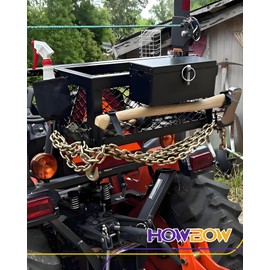 Heavy Duty Universal Tractor Basket, Tractor Tool Box with Tray Accessories Fits Most Tractor and Zero Turn Mower, Tractor Toolbox Attachment Store and Organize