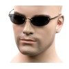 AMP Small Rimless Oval Neo Matrix Style Sunglasses Metal Super