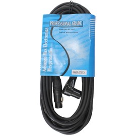 MCSPROAUDIO Male to Female XLR Cable with black connectors 25 FT Foot Feet Right Straight