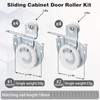8 Piece Sliding Wardrobe Door Hardware Set, Sliding Closet Door