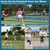Portable Pickleball Net with Wheels Easy Set Up Court Lines,