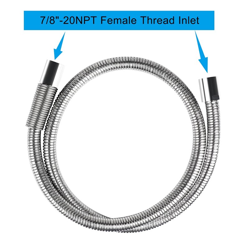 TNROTED 60 Inch Commercial Pre Rinse Sprayer Hose 1.42 GPM